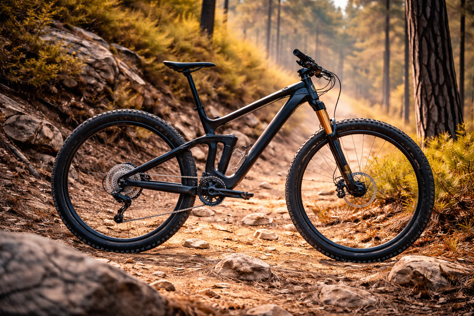 Celoodpružený horský bicykel